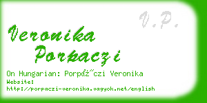 veronika porpaczi business card